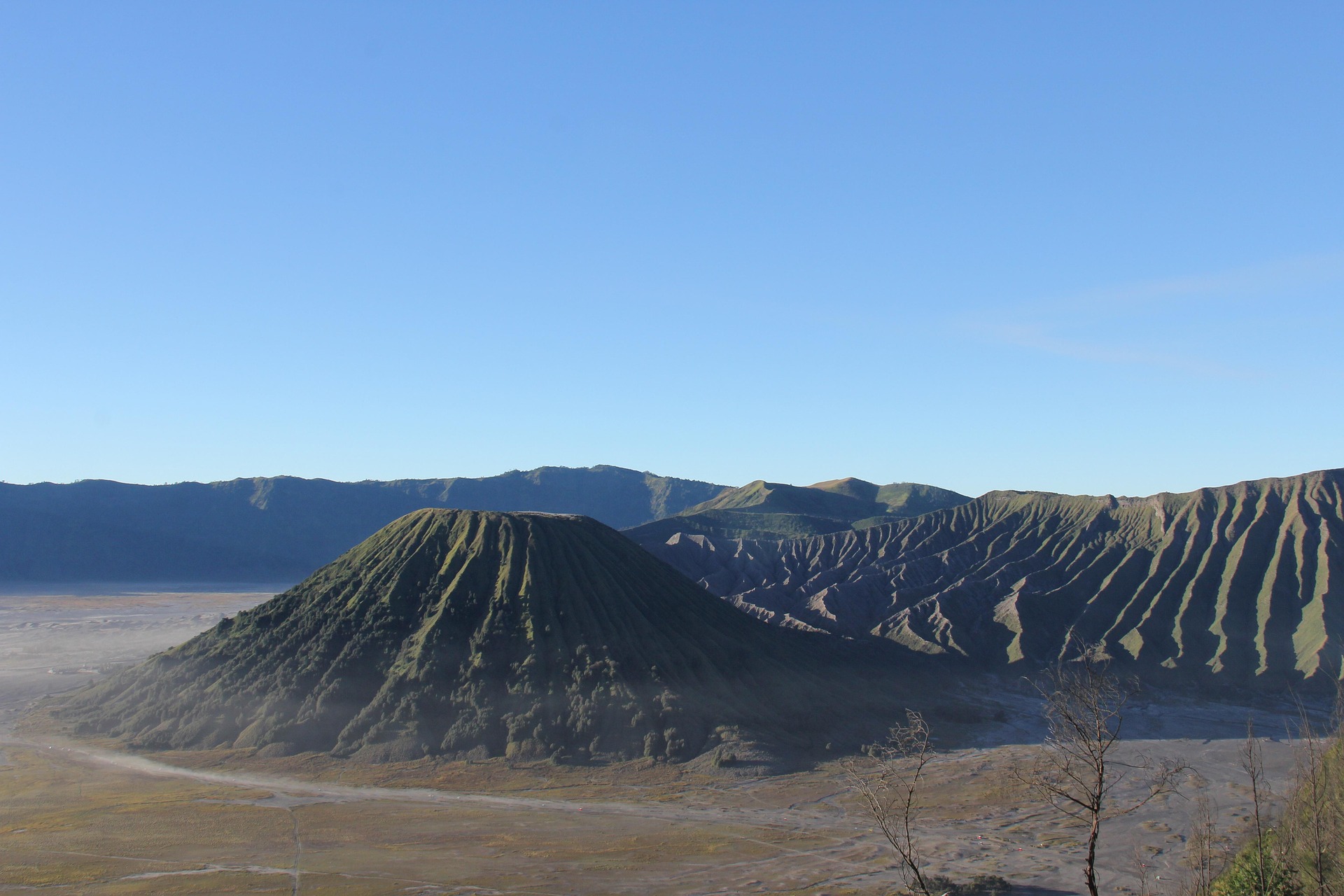 Bromo Vulkan auf Java bei Sonnenaufgang